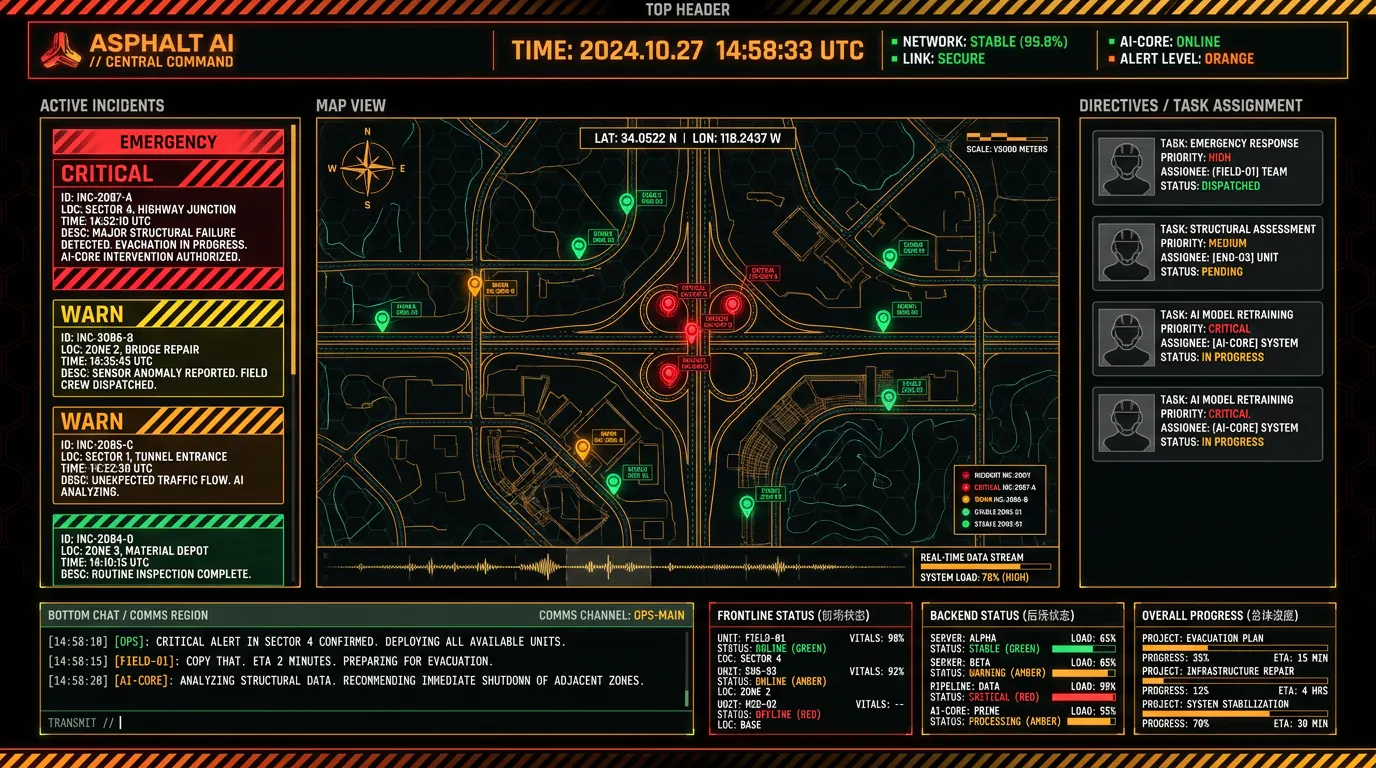 Asphalt.bot field operations command center